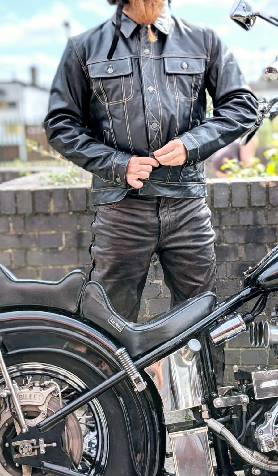 Svarog England Leather Laced Trouser Bronze