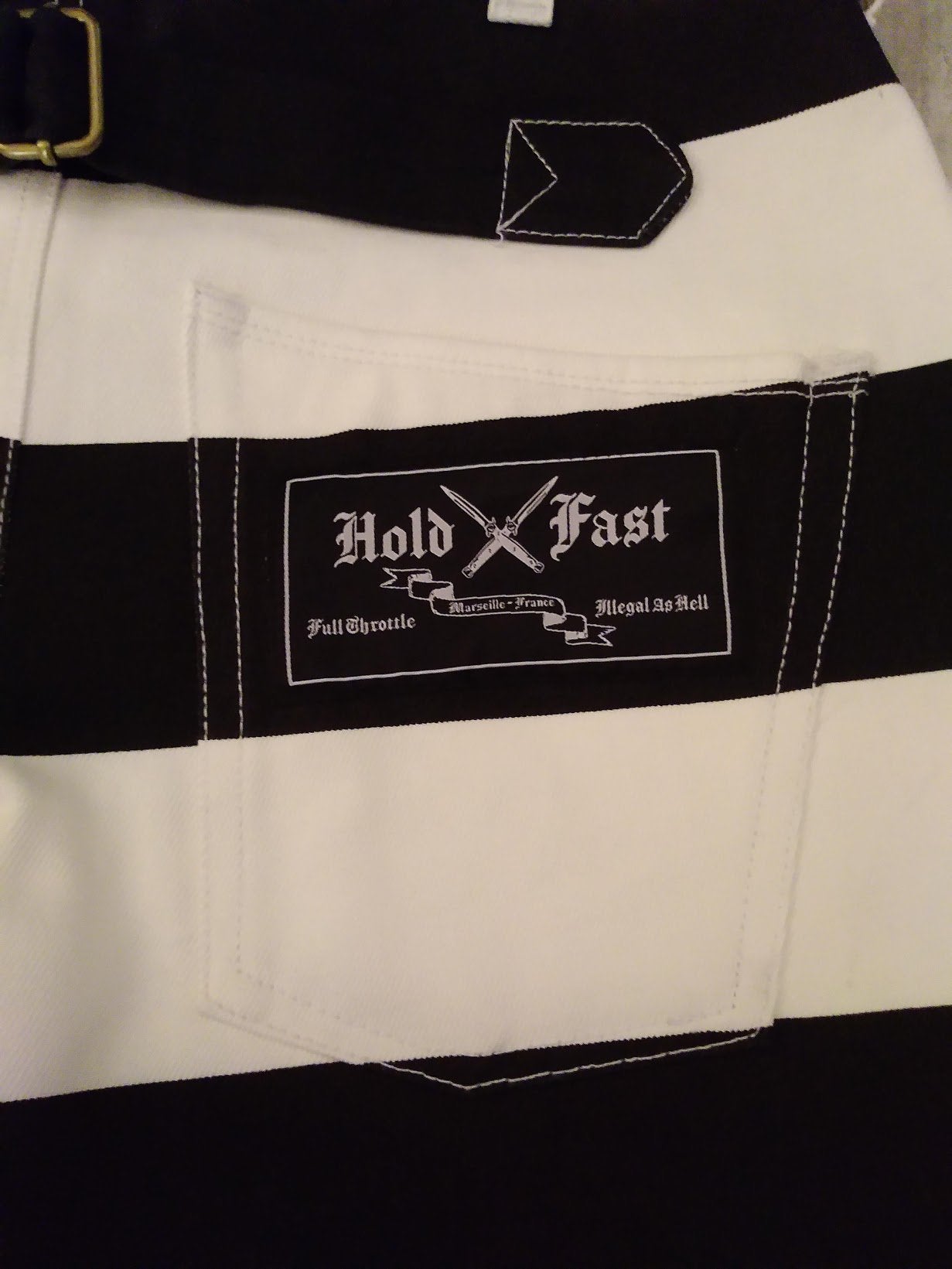 Hold Fast Mens Outlaw Biker Japan Style 16oz Denim Canvas Prisoner Pants