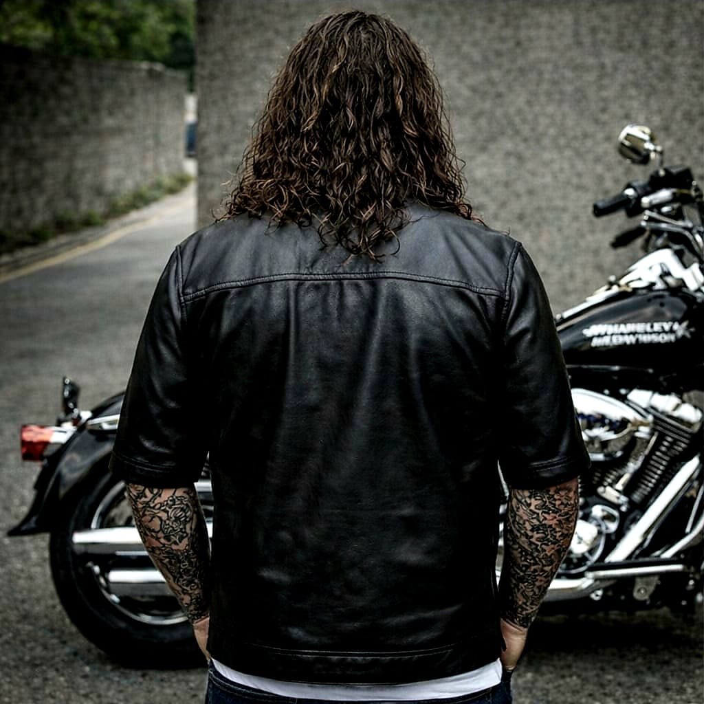 Svarog England California Style Leather 1/3 Sleeve Vest