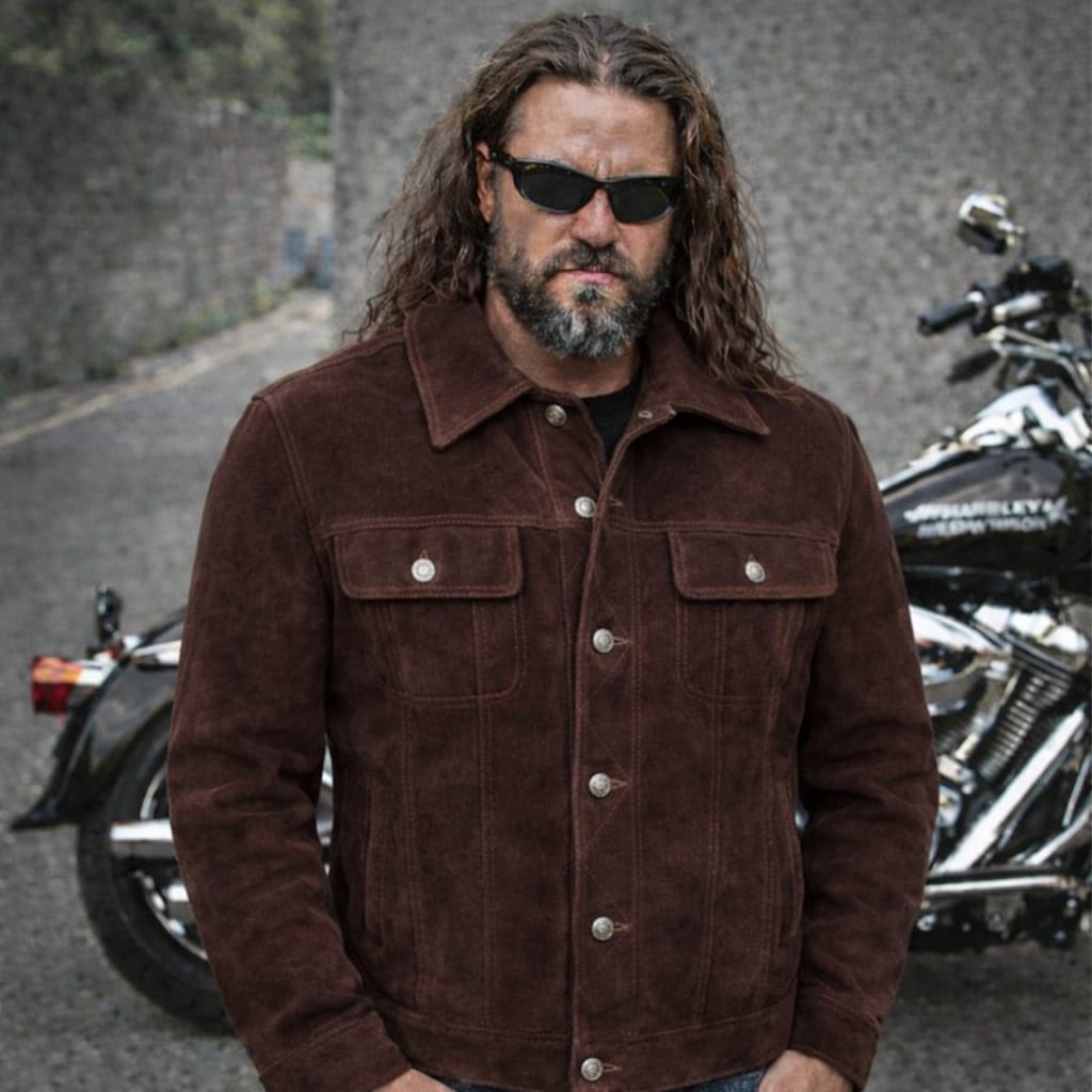 Svarog England TRUCKER Jacket Brown Suede