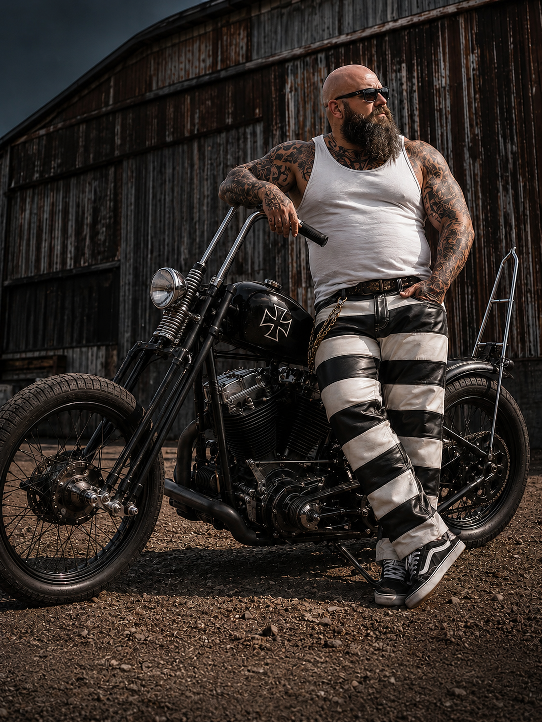 Svarog Motorcycle Leather Prison Pants Japan Style “Road Runner”