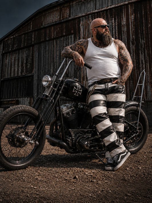 Svarog Motorcycle Leather Prison Pants Japan Style “Road Runner”