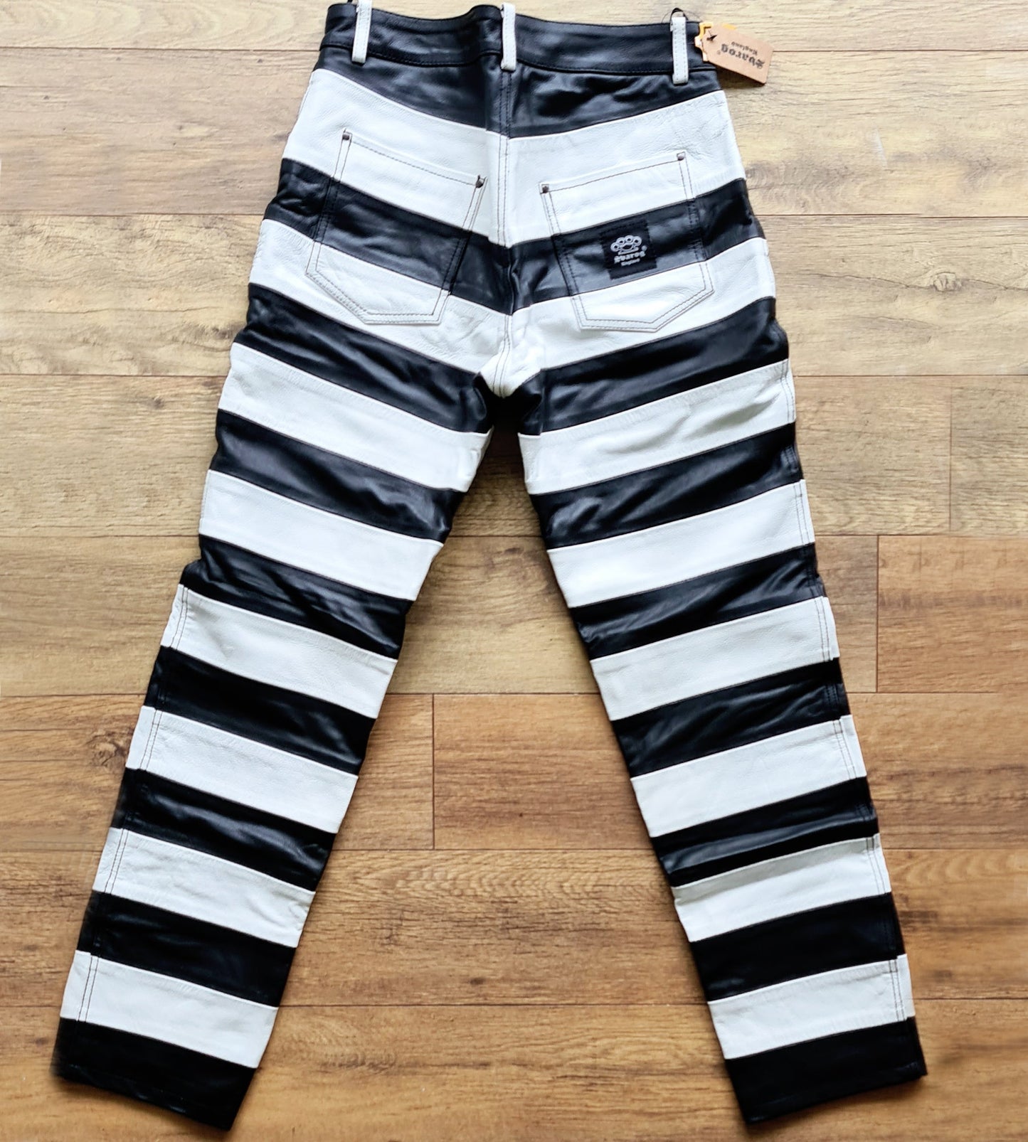 Svarog Mens Motorcycle Leather Prison Pants Japanese Style “Road Runner” - Phoenix 212 Clothing